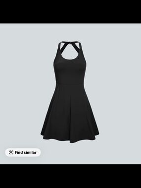 HALARA Black Cross-Back Active Dress